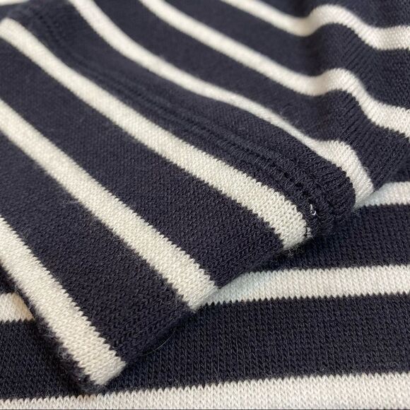 Caslon black and white striped 3/4 sleeve tunic top size L - Picture 14 of 14